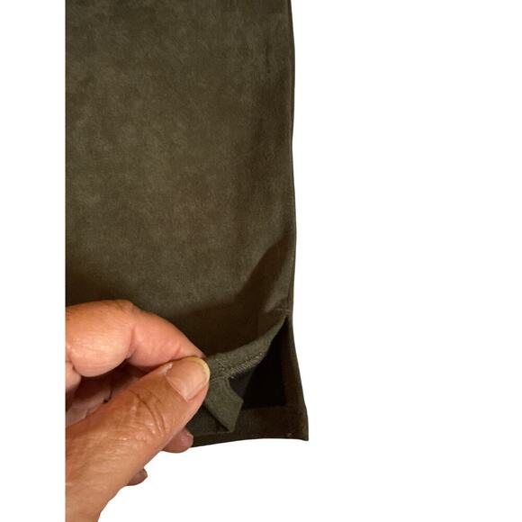 NYDJ Women Alina Skinny Faux Suede Ankle Stretch Jeans Size 14 Martini Olive NWT - Picture 12 of 13